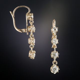 Antique Diamond Drop Earrings 