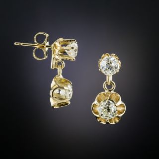 Antique Diamond Drop Earrings