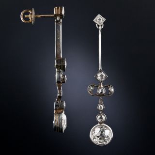 Late-Victorian Diamond Drop Earrings