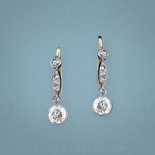 Antique Diamond Drop Earrings