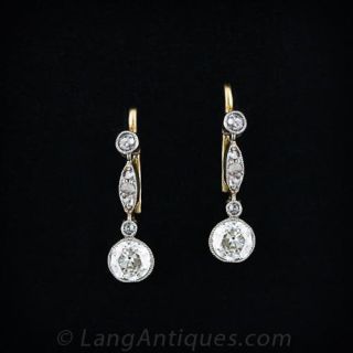 Antique Diamond Drop Earrings