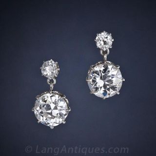 Antique  Diamond Drop Earrings