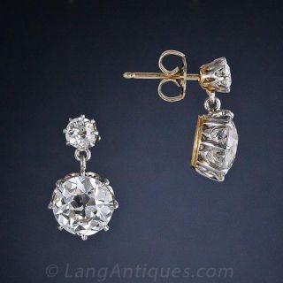 Antique  Diamond Drop Earrings