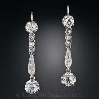 Antique Diamond Drop Earrings