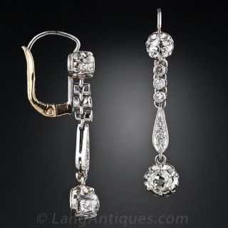 Antique Diamond Drop Earrings