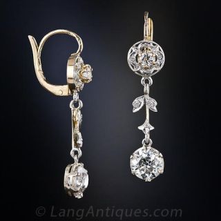Antique Diamond Drop Earrings