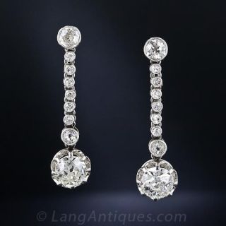 Antique Diamond Drop Earrings
