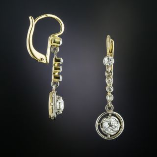 Antique Diamond Drop Earrings, Circa 1900 - 2