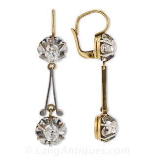 Antique Diamond Drop Earrings