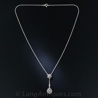 Antique Diamond Drop Necklace
