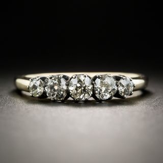 Antique Diamond Five-Stone Wedding Band - 1