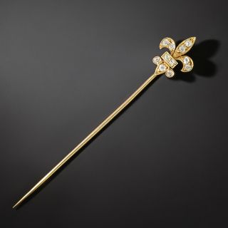 Antique Diamond Fleur-De-Lys Stickpin, Circa 1900 - 2
