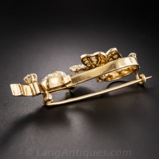 Antique Diamond Flower Pin