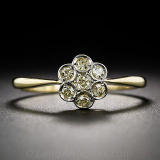 Antique Diamond Flower Ring - Size 8 1/2