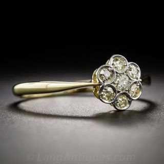 Antique Diamond Flower Ring - Size 8 1/2