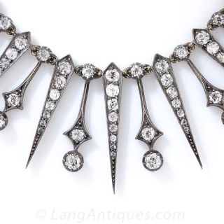 Antique Diamond Fringe Necklace - 1
