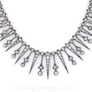 Antique Diamond Fringe Necklace