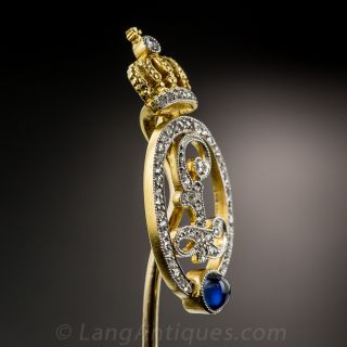 Antique Diamond 'L' Stickpin