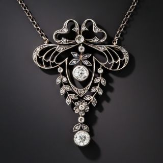 Antique Diamond Lavaliere Necklace - 7