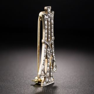 Antique Diamond Monogram L.A. Pin