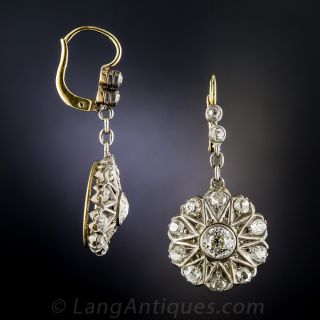 Antique Diamond Starburst Earrings