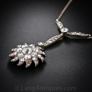 Antique Diamond Starburst Necklace