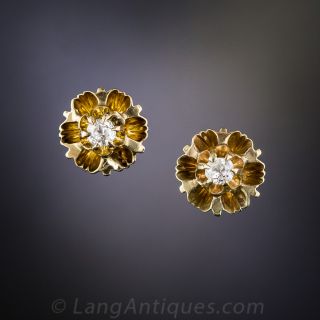 Antique Diamond Stud Earrings