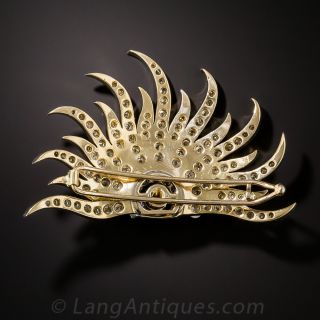 Antique Diamond Sunburst Hair Barrette