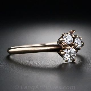 Antique Diamond Three-Leaf Clover