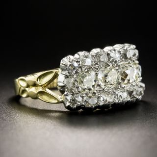 Antique Diamond Three-Row Ring