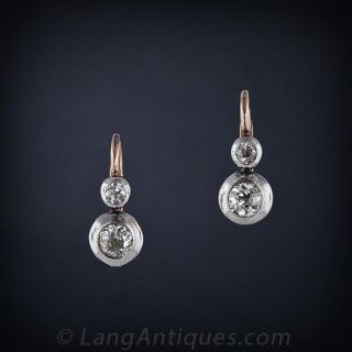 Antique Double Diamond Earrings