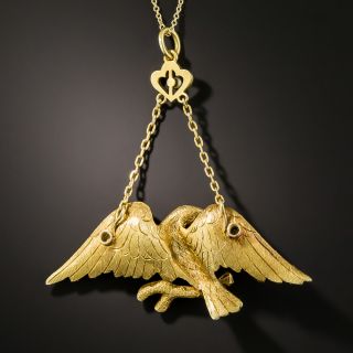 Antique Eagle Pendant Necklace