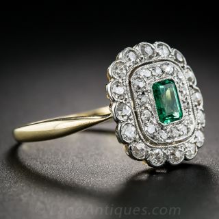 Antique Emerald and Diamond Ring