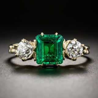 Antique Emerald and Diamond Ring 