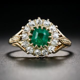 Antique Emerald and Diamond Ring