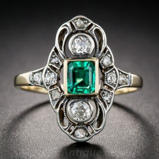 Antique Emerald and Diamond Ring