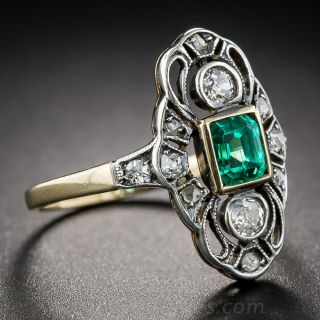 Antique Emerald and Diamond Ring