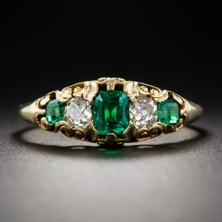 Antique  Emerald and Diamond Ring