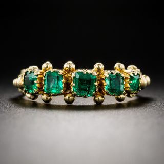 Antique Emerald Five Stone Ring