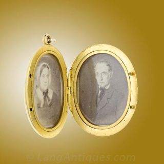 Antique Emerald, Pearl & Diamond Locket