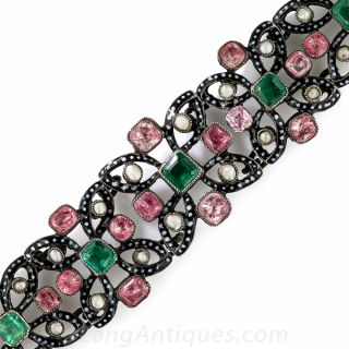 Antique Enamel and Gemstone Bracelet