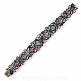 Antique Enamel and Gemstone Bracelet