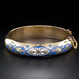 Antique Enameled Bangle Bracelet