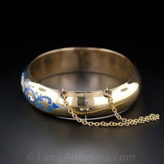 Antique Enameled Bangle Bracelet