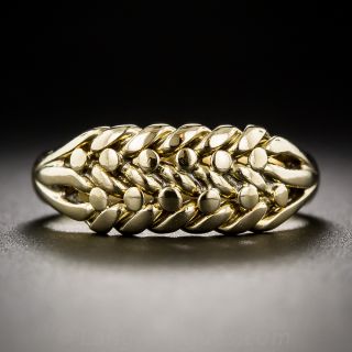 Antique English 18K Keeper Ring