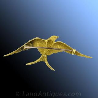 Antique English Swallow Pin