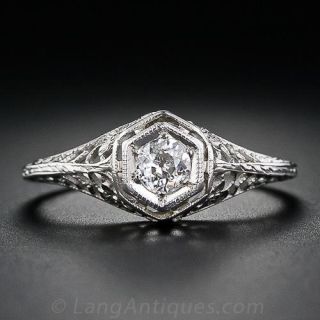Antique  Filigree Diamond Ring
