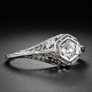 Antique  Filigree Diamond Ring