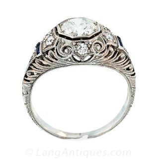 Antique Filigree Edwardian Diamond Ring