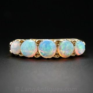 Antique Five-Stone Opal Ring